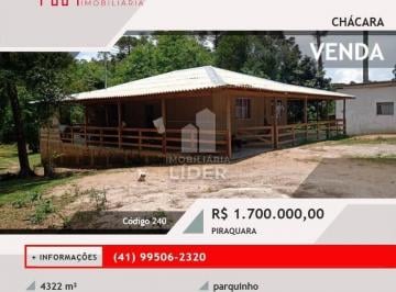 Rural · 4322m² · 3 Quartos · 23 Vagas · BELÍSSIMA CHÁCARA EM PIRAQUARA