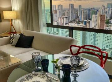 Apartamento de 1 quarto, Recife · Flat de alto padrão à venda em Boa Viagem, porteira fechada com vista exclusiva