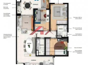 Apartamento · 75m² · 3 Quartos · 2 Vagas · Apartamento para venda em Centro de 75.03m² com 3 Quartos, 1 Suite e 2 Garagens