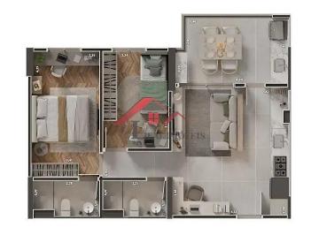 Apartamento · 68m² · 2 Quartos · 1 Vaga · Apartamento para venda em Paraíso de 68.00m² com 2 Quartos, 1 Suite e 1 Garagem