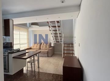 Foto 01 · Lindo apartamento para locação no Condomínio Spazio Vivere Duplex, 55m2, Mobiliado, 1 suíte, Sacada,
