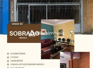 Casa · 281m² · 6 Quartos · 2 Vagas · Casa c/ 6 quartos, e 2 vagas, 281m², à venda, no bairro Mooca, por 1.300.000,00
