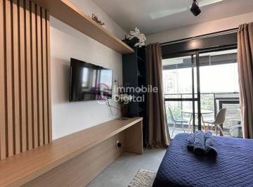 Apartamento · 23m² · 1 Quarto · Studio Mobiliado e Equipado! - Metrô Brooklin - 27m2, 1 quarto com sacada e vista livre