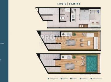 Apartamento · 55m² · 1 Quarto · 1 Vaga · Nomar Carneiros Ecoliving - Avenida Beira Mar, nº 0. Carneiros, Tamandaré PE. Bloco 02, Unidade 309.