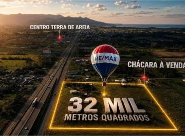 Rural · 32375m² · 2 Quartos · 2 Vagas · Chácara e terreno comercial em Terra de Areia.