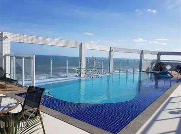 Apartamento · 106m² · 2 Quartos · 2 Vagas · APARTAMENTO 02 QUARTOS FRENTE AO MAR, DUAS VAGAS, LAZER COMPLETO, NA IMOBILIÁRIA EM PRAIA GRANDE.