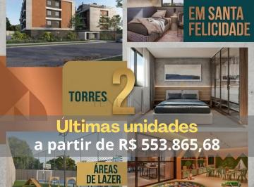 Apartamento · 58m² · 2 Quartos · 1 Vaga · Apartamento com 2 quartos à venda, 58,76 m2, SANTA FELICIDADE, CURITIBA - PR