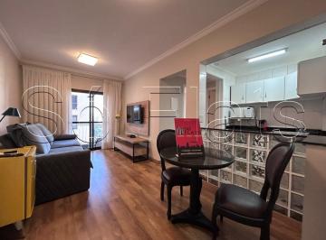 Apartamento · 45m² · 1 Quarto · 1 Vaga · Flat Mobiliado 45m² no Jardim Paulista, Perto da Paulista e Av. Nove de Julho