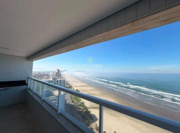 Apartamento · 128m² · 3 Quartos · 3 Vagas · Apartamento Residencial 3 Suítes (Vista Mar) com Varanda Gourmet e 3 Vagas | Maracanã, Praia Grande/