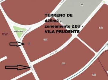 Terreno · 425m² · Lote/Terreno à Venda, 425 m² por R$ 1.799.000,00 - Vila Prudente/SP - ZONEAMENTO ZEU