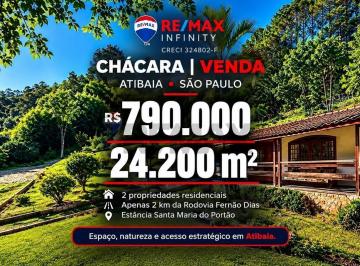 Rural · 200m² · 4 Quartos · 20 Vagas · Chácara em Atibaia de 24.200m²  - Atibaia, Portão