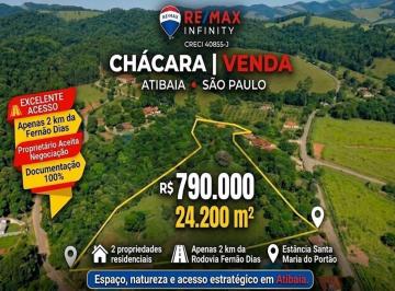 Rural · 200m² · 4 Quartos · 20 Vagas · Chácara em Atibaia de 24.200m²  - Atibaia, Portão