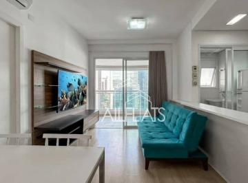 Sala · Apartamento com 1 quarto para alugar, 52 m²- Jardins - São Paulo/SP