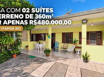 Casa · 66m² · 2 Quartos · 4 Vagas · Casa com 02 suítes e terreno de 360m² por apenas R$480.000,00 em Itapoá SC!