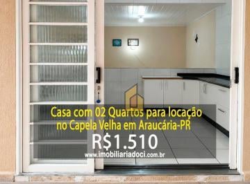 7abfa3929b6fa05fc17afcbac81de809438ed419 · Casa com 02 Quartos no Capela Velha em Araucária-PR - Locação por R$1.510,00