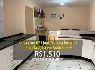 fe4369702e956f05f892101becc763abe2effe58 · Casa com 02 Quartos no Capela Velha em Araucária-PR  - Locação por R$1.510,00