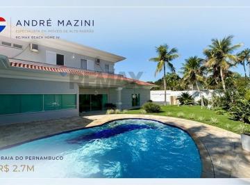 Casa · 416m² · 5 Quartos · 4 Vagas · Casa à Venda - Praia do Pernambuco - Lazer de Clube