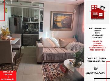 Apartamento de 2 quartos, Valparaíso de Goiás · ÁGIO APARTAMENTO TÉRREO 2 QTS REFORM E PLANJ COND. BELLE LUNA VALPARAISO-GO