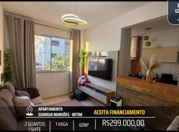 Apartamento · 55m² · 2 Quartos · 1 Vaga · APARTAMENTO EM TORRE UNICA NO GUARUJA MANSÕES - 2 QUARTOS 1 SUITE E COZINHA PLANEJADA