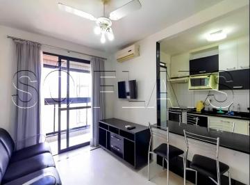 Apartamento · 40m² · 1 Quarto · 1 Vaga · Flat no Espaço Alpha com 40m² contendo 1 dormitório na Vila Olímpia para locação.