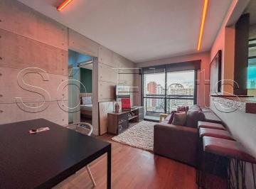 Apartamento · 40m² · 1 Quarto · 1 Vaga · Flat no Espaço Alpha com 40m² contendo 1 dormitório na Vila Olímpia, disponível para locação.