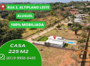 Casa · 225m² · 3 Quartos · 2 Vagas · Aluguel, casa térrea, mobiliada, 3 suítes, piscina, churrasqueira, Altiplano Leste, Jardim botânico,