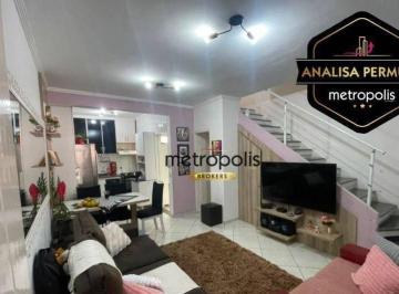 bab305d31d423322ec20044031f3b02e9e92cea3 · Sobrado com 2 dormitórios à venda, 68 m² por R$ 460.000,00 - Vila Alzira - Santo André/SP