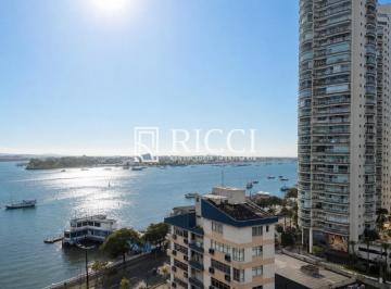 Foto 01 · Apartamento vista mar de 2 quartos na Ponta da Praia, Santos-SP: venda. 2 salas, 2 banheiros, 1 vaga