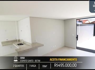 Casa · 78m² · 2 Quartos · 2 Vagas · CASA TERREA NO ESPIRITO SANTO - 2 QUARTOS E 1 VAGA