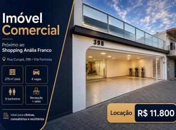 Comercial de 4 quartos, São Paulo · Oportunidade! Traga sua empresa para esse Imovel 275m2 proximo ao Shop Analia Franco