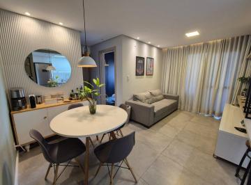 Apartamento · 58m² · 2 Quartos · 1 Vaga · APARTAMENTO SEMI MOBILIADO, COM 02 DORMITÓRIOS, 1 SUÍTE, 1 VAGA DE GARAGEM, SACADA COM CHURRASQUEIR
