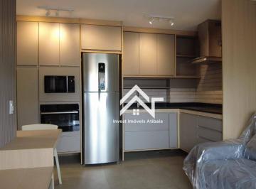 MOBILIADO - Sala integrada na cozinha completa e ar condicionado · Apartamento com 1 dormitório para alugar, 45 m² por R$ 4.000,00/mês - Alvinópolis - Atibaia/SP