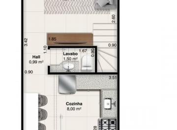 Casa de 2 quartos Venda R$ 298.000 · CASA COM 51,94 m² - ANTARTICA - PRAIA GRANDE SP