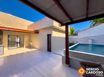 Casa · 118m² · 3 Quartos · 4 Vagas · CASA BEIRA MAR COM 3 QUARTOS, PISCINA E ÁREA GOURMET EM ITANHAEM/SP