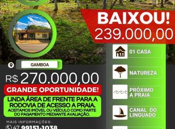 Rural de 1 quarto, São Francisco do Sul · Chácara com 4.674 m² no acesso à Praia do Ervino