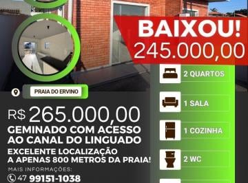 Casa de 1 quarto, São Francisco do Sul · Geminado (novo) a 800 metros da Praia, pertinho do canal do linguado