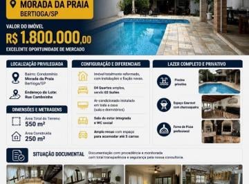 Casa · 250m² · 2 Quartos · 3 Vagas · Casa de Condomínio, Residencial para Venda, Boracéia, Bertioga