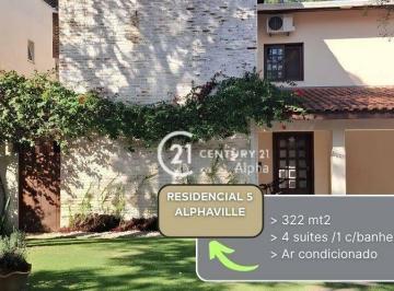 2e614d6c6a916fe5877c299c70d408890493bf49 · Casa com 4 dormitórios à venda, 322 m² por R$ 2.600.000,00 - Residencial Cinco (Alphaville) - Santan