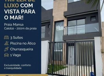 Casa · 152m² · 3 Quartos · 1 Vaga · Triplex de Alto Padrão com Vista para o Mar na Prainha Guaratuba