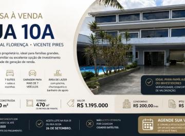 Casa de 7 quartos, Vicente Pires · Casa à Venda em Vicente Pires Rua 10A | 390m² | Lote 470m² | 7 Quartos | Piscina | Churrasqueira .