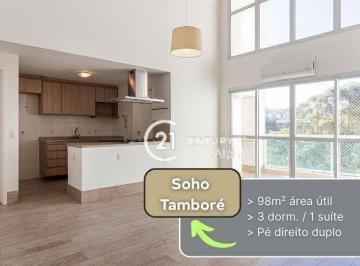 33c0fe5af1d2e08af67aa6dcd7281f968f62994a · Apartamento com 3 dormitórios para alugar, 98 m² por R$ 8.477,00/mês - Residencial Três (Tamboré) -