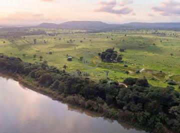 Vista imponente da propriedade fazendo divisa direta com o Rio Araguaia, oferecendo 12km de margem para diversos usos, incluindo irrigação e lazer. · Fazenda de 1.350 Alqueires à Venda em Marabá - PA