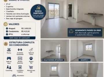 Apartamento de 2 quartos, São Paulo · Imóvel novo para locação.