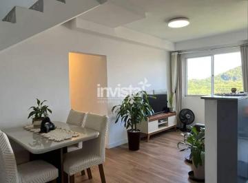 Apartamento · 103m² · 3 Quartos · 2 Vagas · Cobertura Residencial para Aluguel em Santos (Morro Nova Cintra) | 3 Quartos, Vista Mar e 2 Vagas