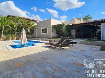 Casa de 5 quartos, Brasília · CASA EM CONDOMÍNIO FECHADO MOBILIADA TUDO QUE PARECE NAS IMAGENS - PISCINA - SINUCA - TV - SOFAS