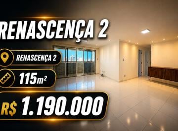 Apartamento de 3 quartos, São Luís · APARTAMENTO À VENDA NO RENASCENÇA | 3 SUÍTES | 115 M²
