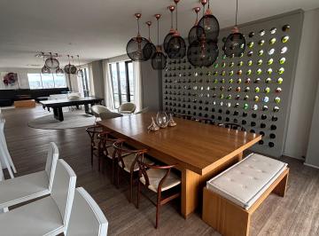 Salão no Rooftop (23o. Andar) · Apartamento Mobiliado de 49 m2 com eletrodoméstico e condomínio com lazer