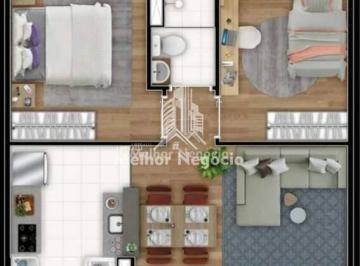Apartamento · 39m² · 2 Quartos · Apartamento em Pompéia, Piracicaba/SP de 39m² 2 quartos à venda por R$ 195.000,00