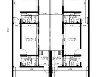 Casa · 61m² · 2 Quartos · 1 Vaga · Casa em Cidade Salvador, Jacareí/SP de 61m² 2 quartos à venda por R$ 375.000,00