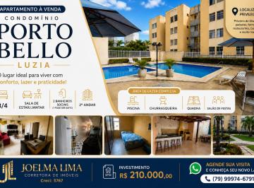 Apartamento de 3 quartos, Aracaju · Apartamento 3/4 no Condomínio Porto Bello - Luzia